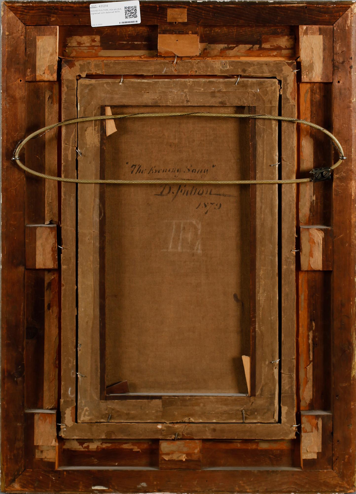 DAVID FULTON, olja på duk, signerad och daterad 1879.