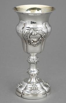 POKAL, silver. Carl Theodor Beyermann, Riga 1852. Vikt ca 400 gram.