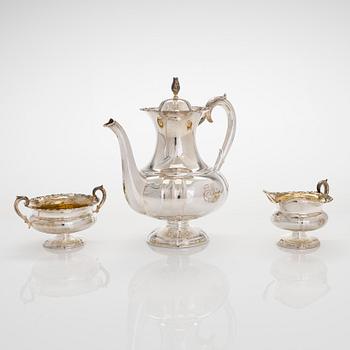 A three-piece silver coffee set, Kultakeskus, Hämeenlinna 1982.