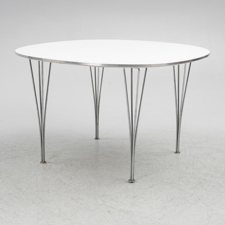 Bruno Mathsson & Piet Hein, a 'Supercircle' dining table, Fritz Hansen, Denmark.