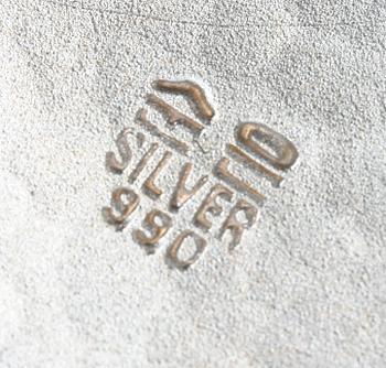 ASKAR MED LOCK, 2 st, silver, Kina.