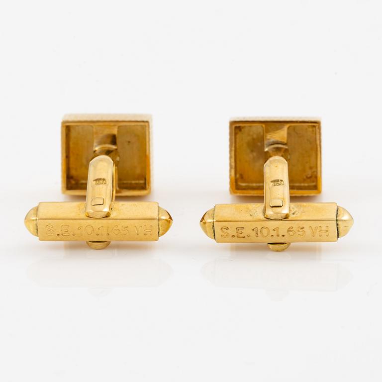 A pair of cufflinks 18K gold, Gübelin.