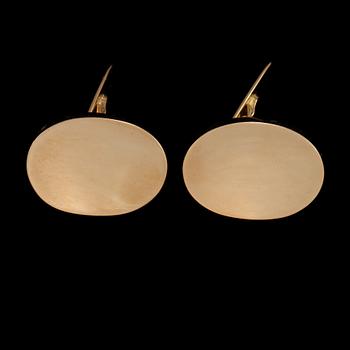 MANSCHETTKNAPPAR, 18k guld, stämplade Skriver, sekelskifte 1900/2000-tal. Vikt 11 g.