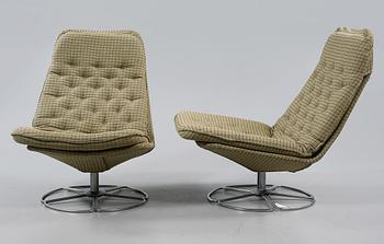 FÅTÖLJER, ett par, "Mila", Gillis Lundgren, Ikea, omkring 1970.