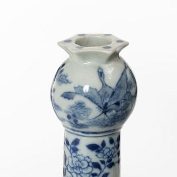 Two Chinese blue and white porcelain tulip vases, 20th century.