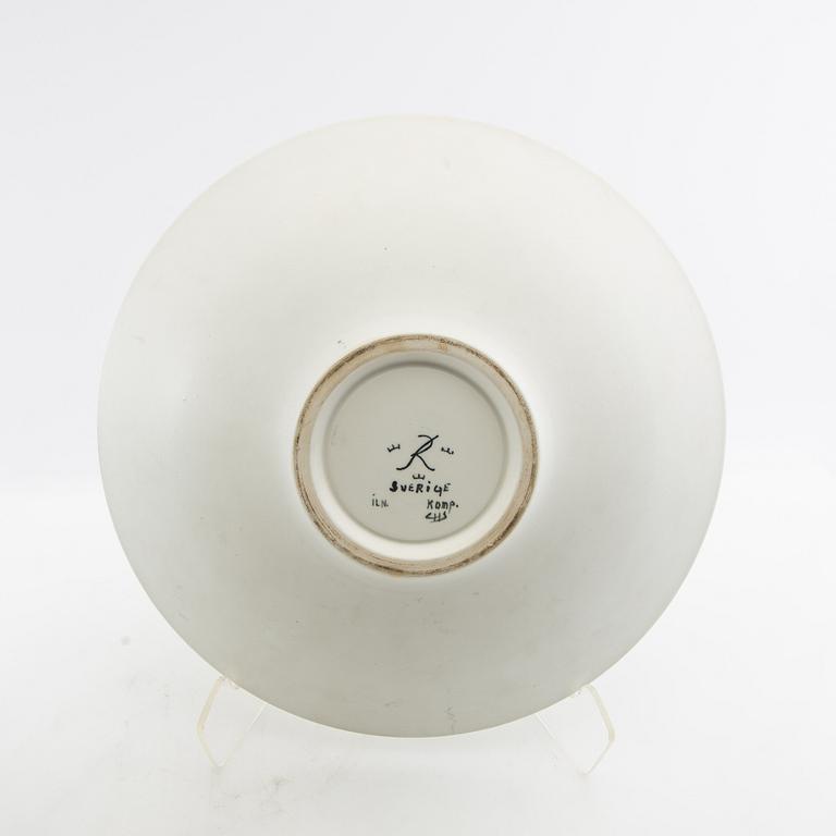 Carl-Harry Stålhane, vas samt skålfat Rörstrand 1900-talets mitt stengods.