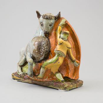 ALLAN EBELING, a pottery figure, signed Ebeling.