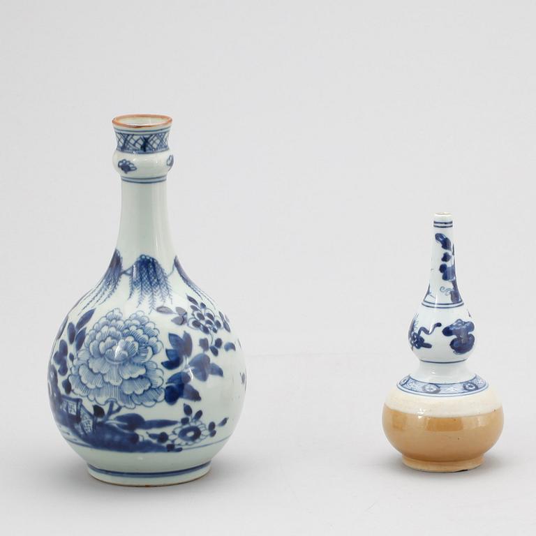 DROPPARE OCH FLASKA, kompaniporslin, Kina, Qing dynastin, Qianlong (1736-95).