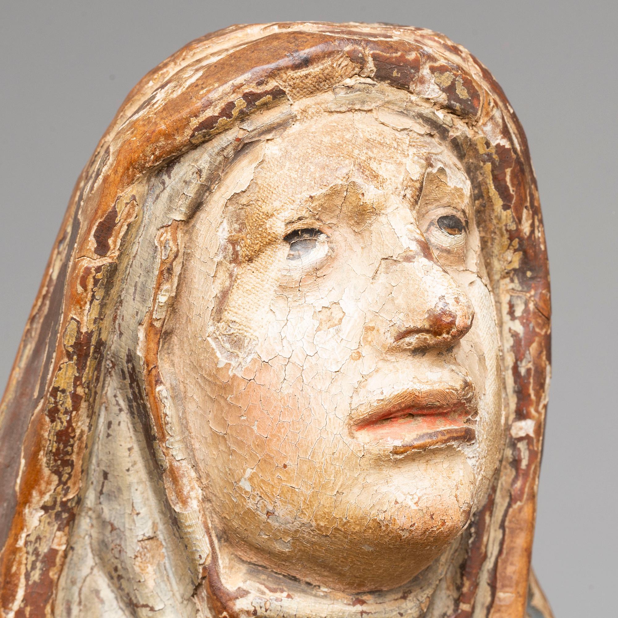 A wooden sculpture, Northern Europe, 17/18th Cenrury.