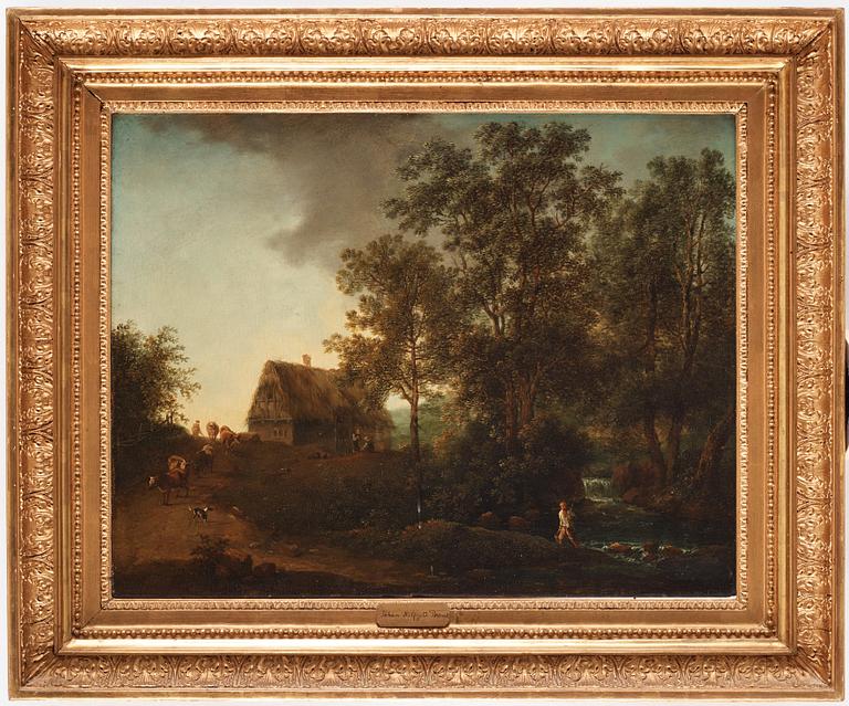 Johann Christian Brand, Landskap med figurer vid bäck.