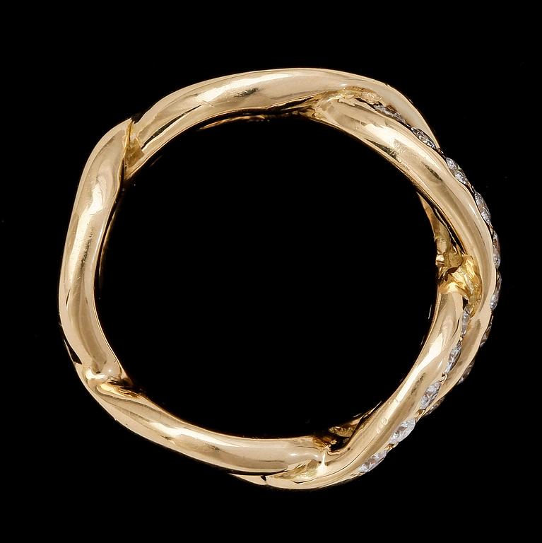 RING, brilliant cut diamonds, to. 0.76 cts.