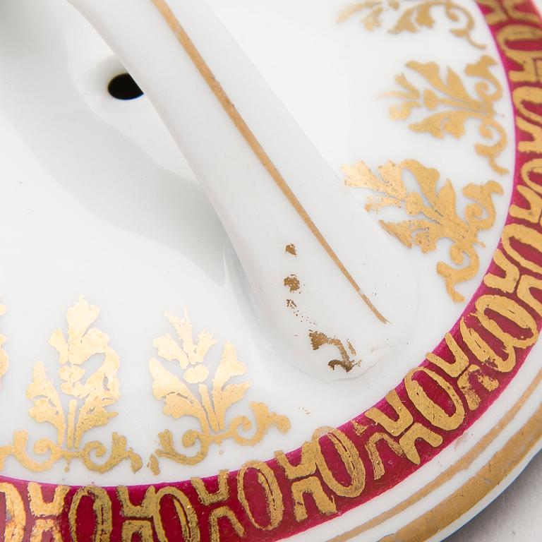 A late 19th Century 16-piece Russian Porcelain Tea Set by Gardner.
