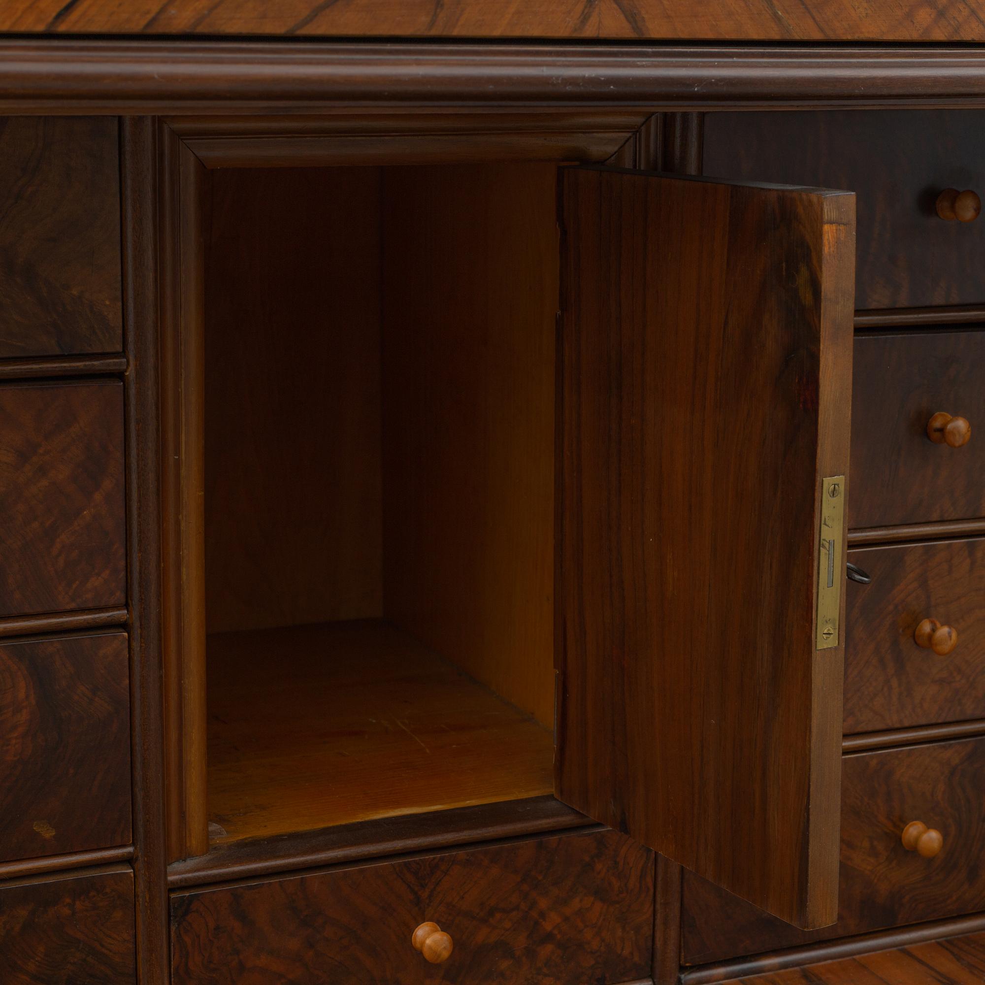 A late 19th century renaissance style secretaire.