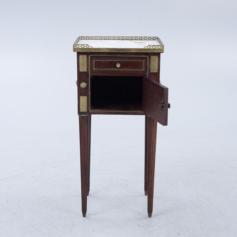 A Louis XVI-style chamberpot cupboard, late 19th century.