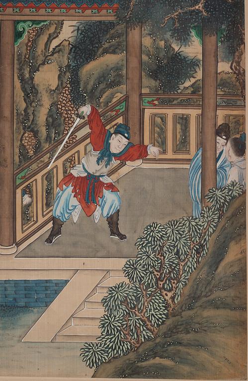 A hanging scroll painting by anonymous Chinese artist, Qing dynasty, 19th Century.