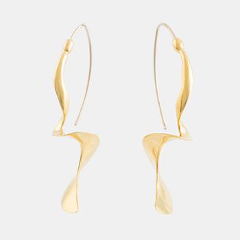 18K gold earrings.