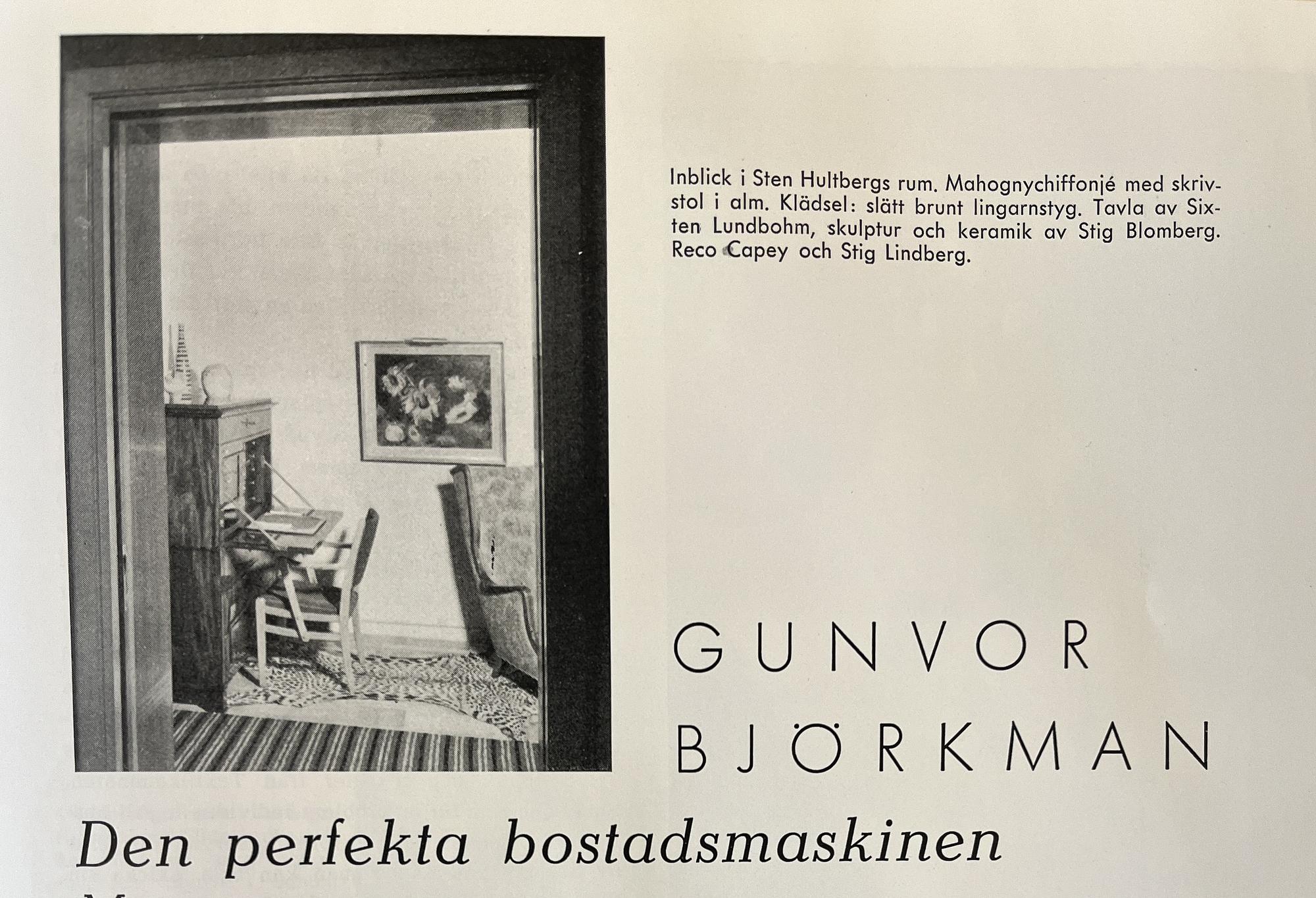 Elias Svedberg, a rare "Eftermiddag" (Afternoon) armchair, Nordiska Kompaniet, Sweden, ca. 1937.