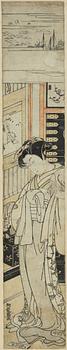 Koryusai Isoda, träsnitt.