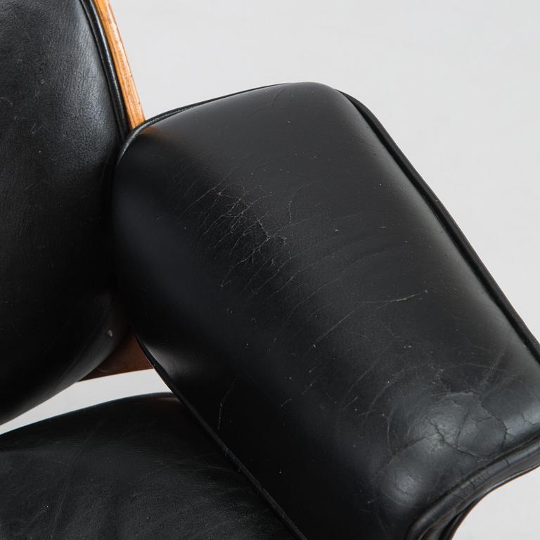 Charles and Ray Eames, a 1960s 'Lounge chair' and stool for Herman Miller.