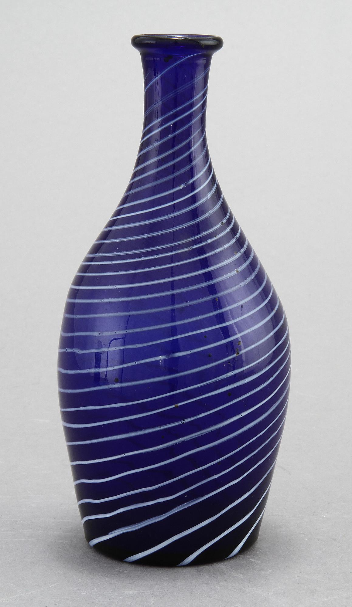 FLASKA, glas, möjligen Gjövik, Norge, 1800-talets första hälft.