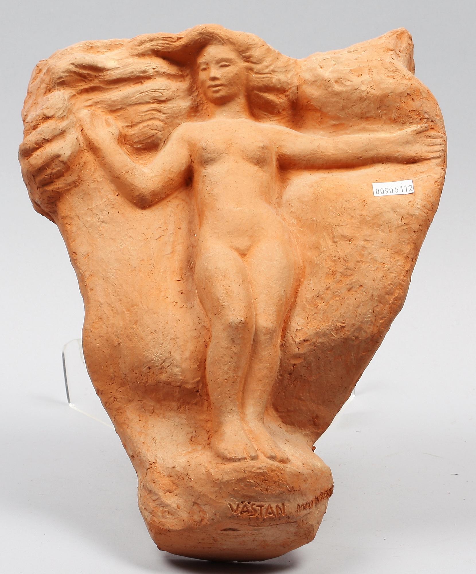 WRETLING, DAVID. Väggskulptur, terracotta, sign.