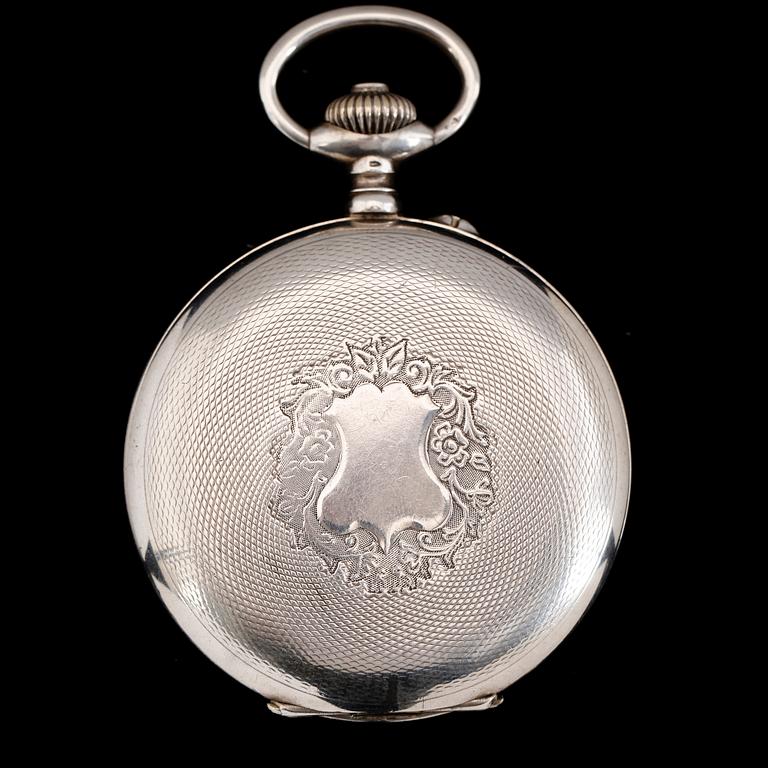 FICKUR, silver, savonett, urtavla märkt Georges Ducommun Le Locle, 1900-talets första hälft.