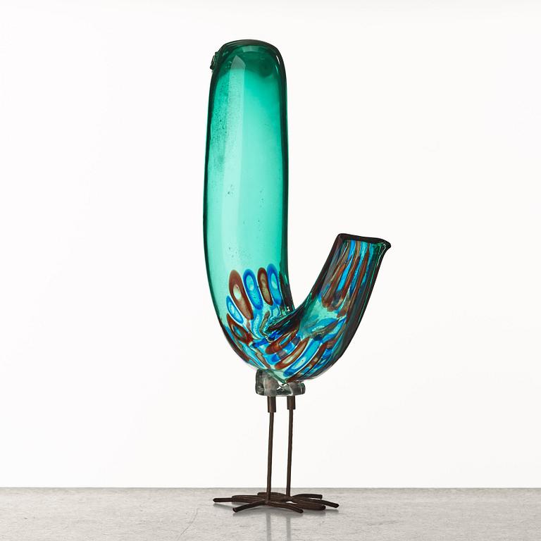 Alessandro Pianon, a "Pulcino" glass sculpture of a bird, Vistosi, Italy 1960's.