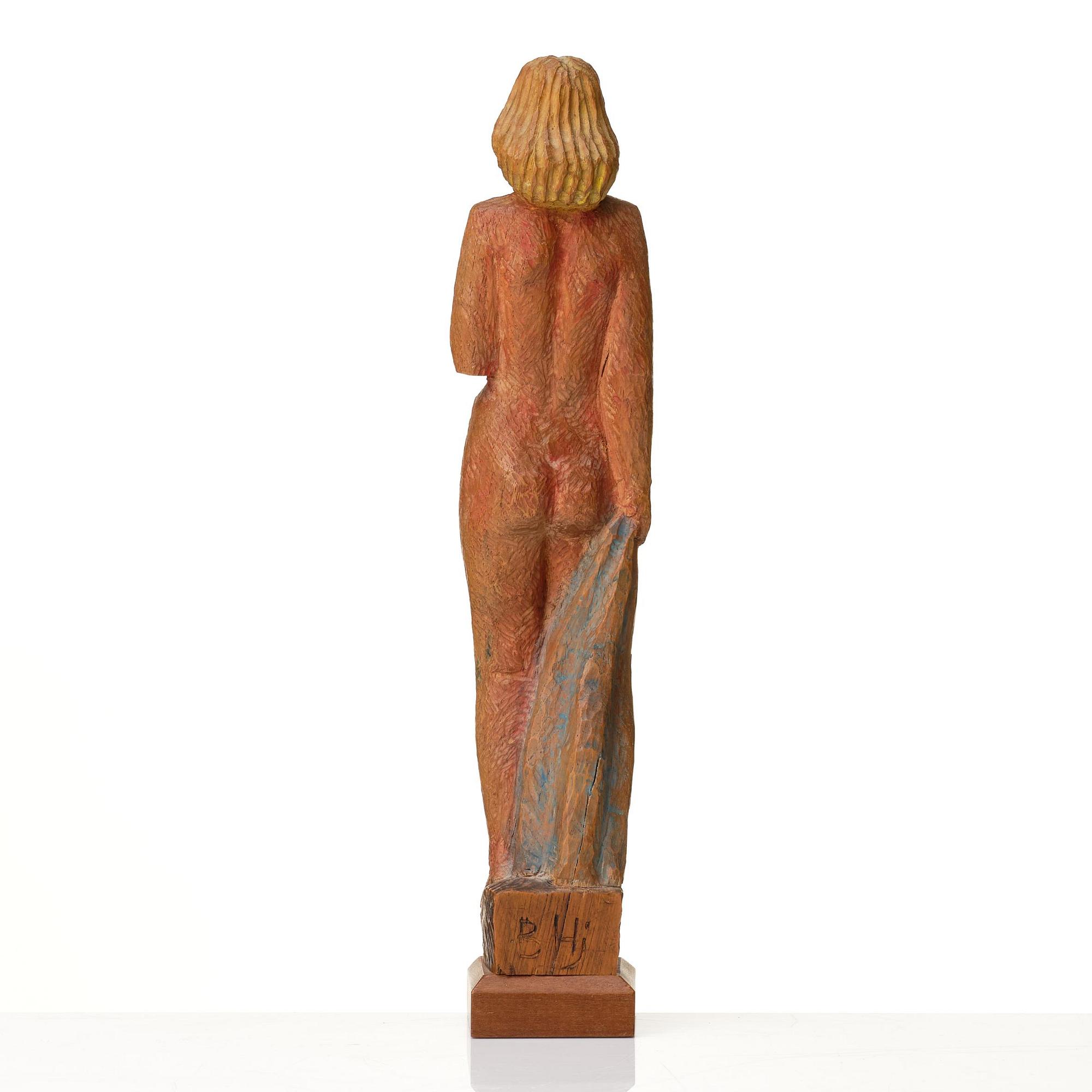 Bror Hjorth, sculpture, painted wood, signed.