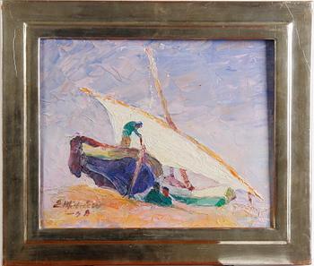 OKÄND KONSTNÄR. Olja på duk, sign. o dat. -58.