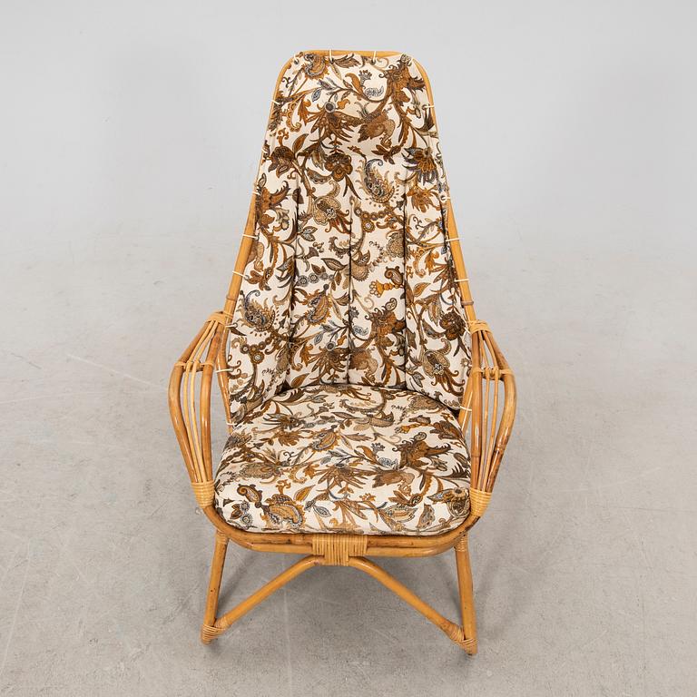 A rattan armchair from the sencond half of the 20th century.