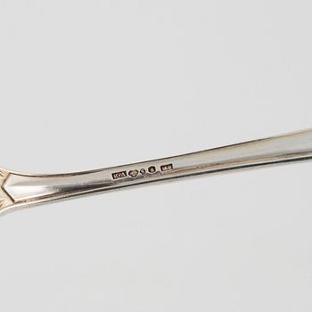 Bestickservis, 41 delar, silver, övervägande Gustaf Möllenborg och K. Anderson, Stockholm bl.a. 1912.