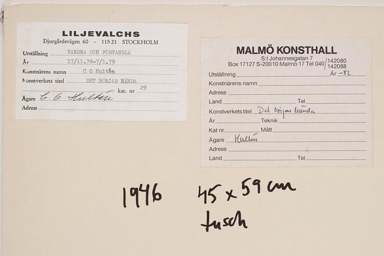 CO Hultén, "Det börjar hända".