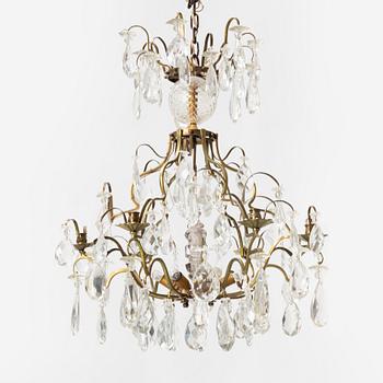 A rococo style chandelier, 20th Century.
