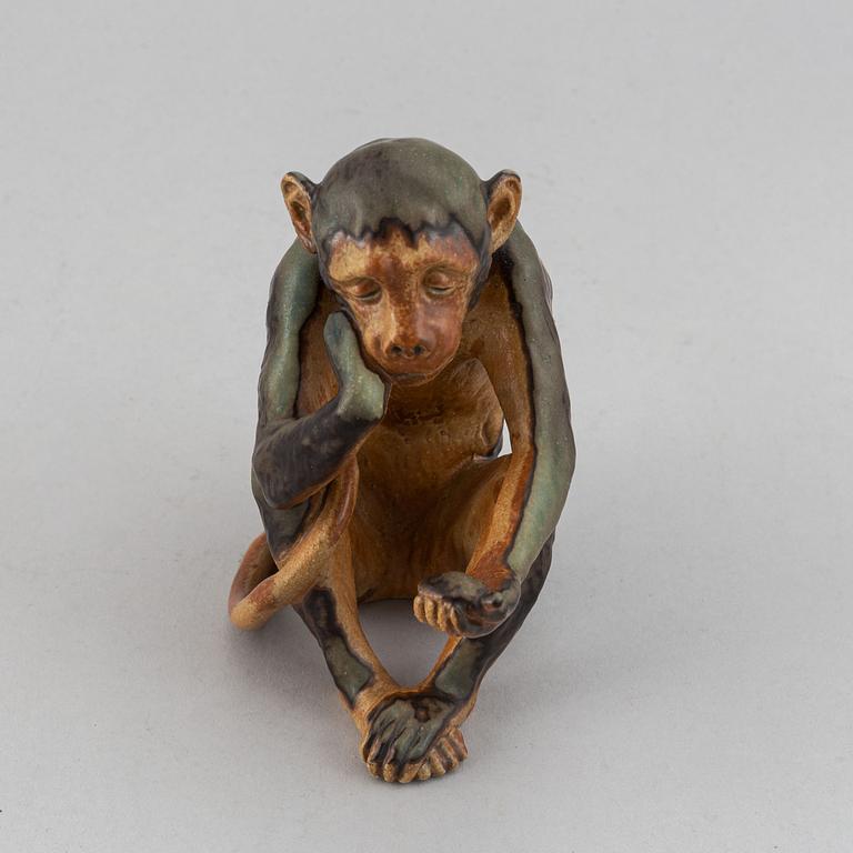 Bing & Grondahl Porcelain Figurine of Monkey Thinker, first half 20th century.