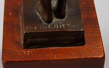 FERDINAND FRICK, skulptur, brons, sign.