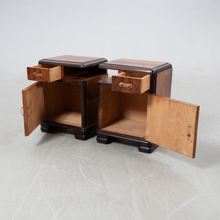 Nightstands, a pair, second half of the 20th century.