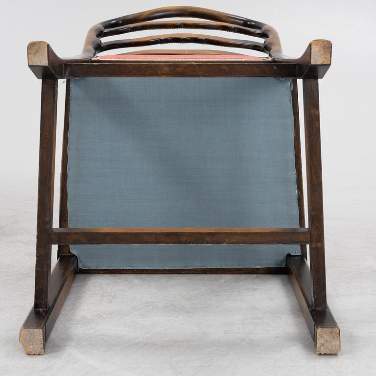 Axel Einar Hjorth, a pair of stained birch 'Sune' chairs, Nordiska Kompaniet, 1928.
