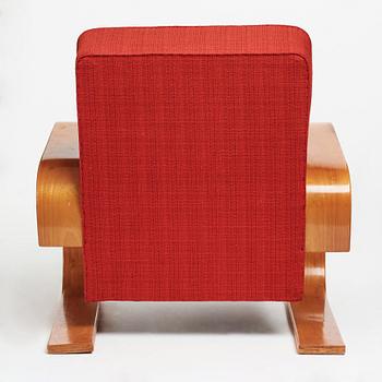 Alvar Aalto, fåtölj "Tank chair", modell 400, sannolikt tillverkad av Aalto Möbler i Hedemora 1946-56.