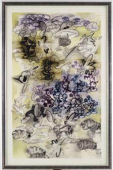 BILLY COPLEY, mixed media on paper, verso signed and dated 1994.