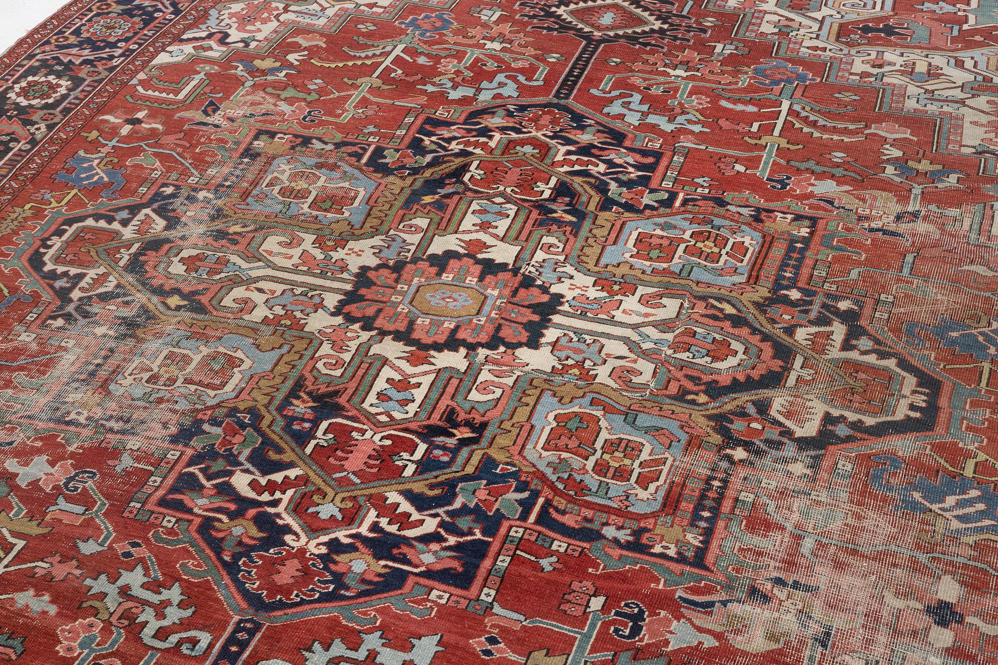 An Antique Heriz carpet, north west persia, c. 420 x 210 cm.