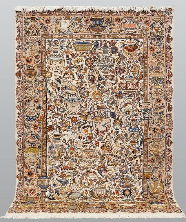 A carpet, Figural Kashmar, ca 295 
x 200 cm.