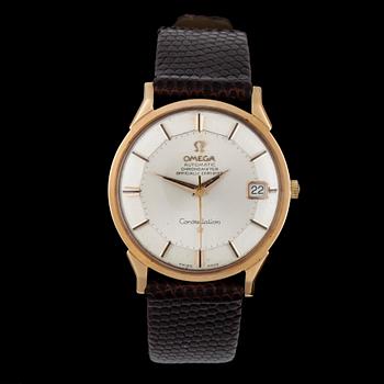 ARMBANDSUR, herr, 18k guld, Omega, Constellation, Chronomter, 1960/70-tal.