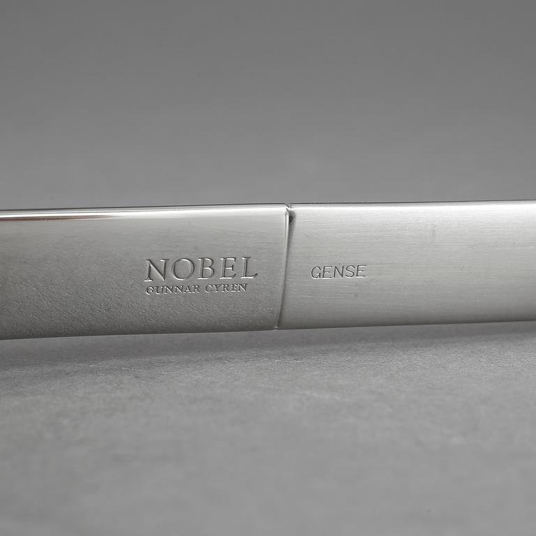 BESTICK, 12 delar, rostfritt stål, "Nobel", Gunnar Cyrén, Gense.