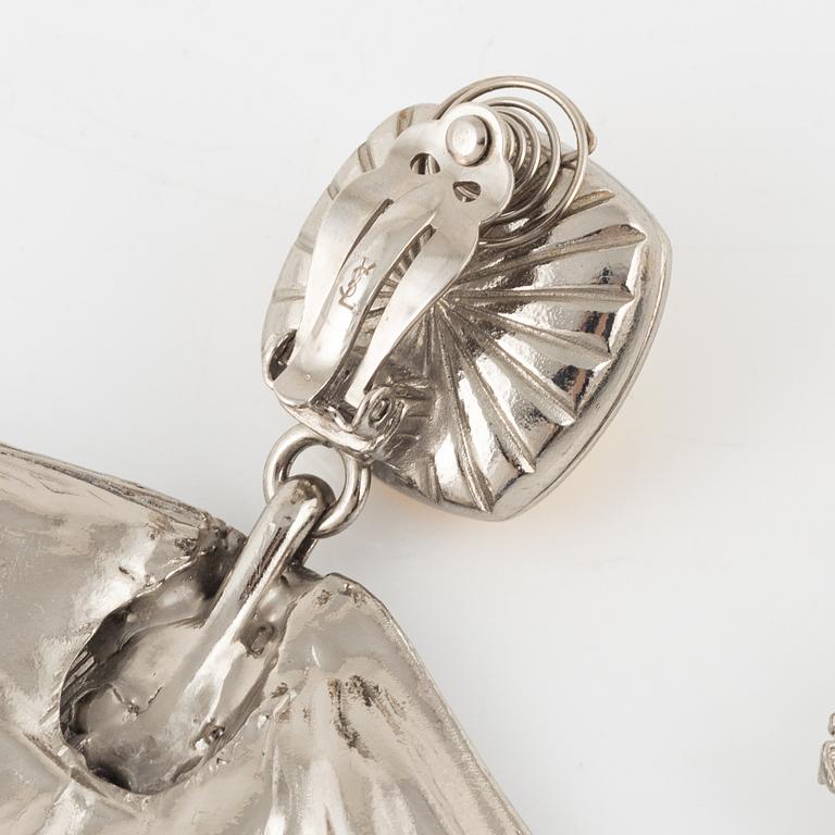 Yves Saint Laurent, earrings, two pairs, vintage.
