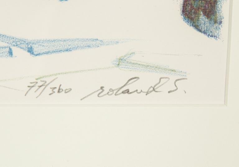 Roland Svensson, 2 färglitografier, signerade och numrerade.