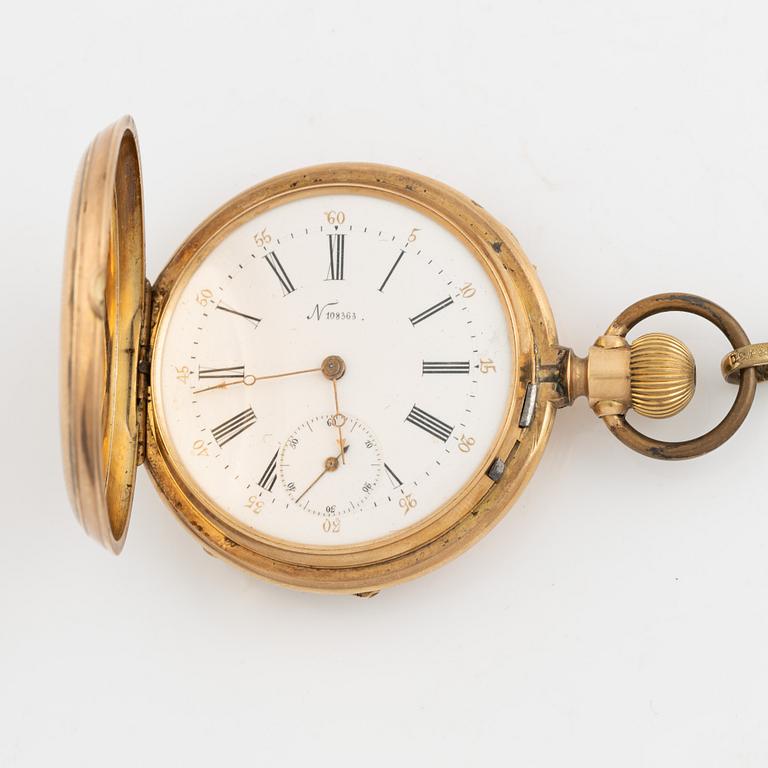 Pocket watch, Pateck Genève, hunter, 53 mm.