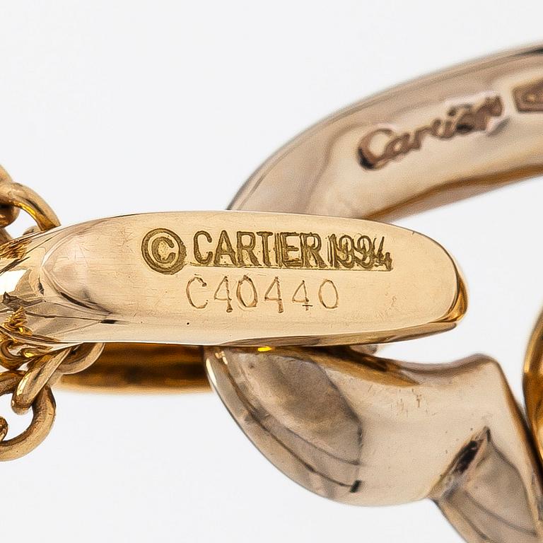 Cartier, halsband,  18K guld med hänge i form av två hjärtan.