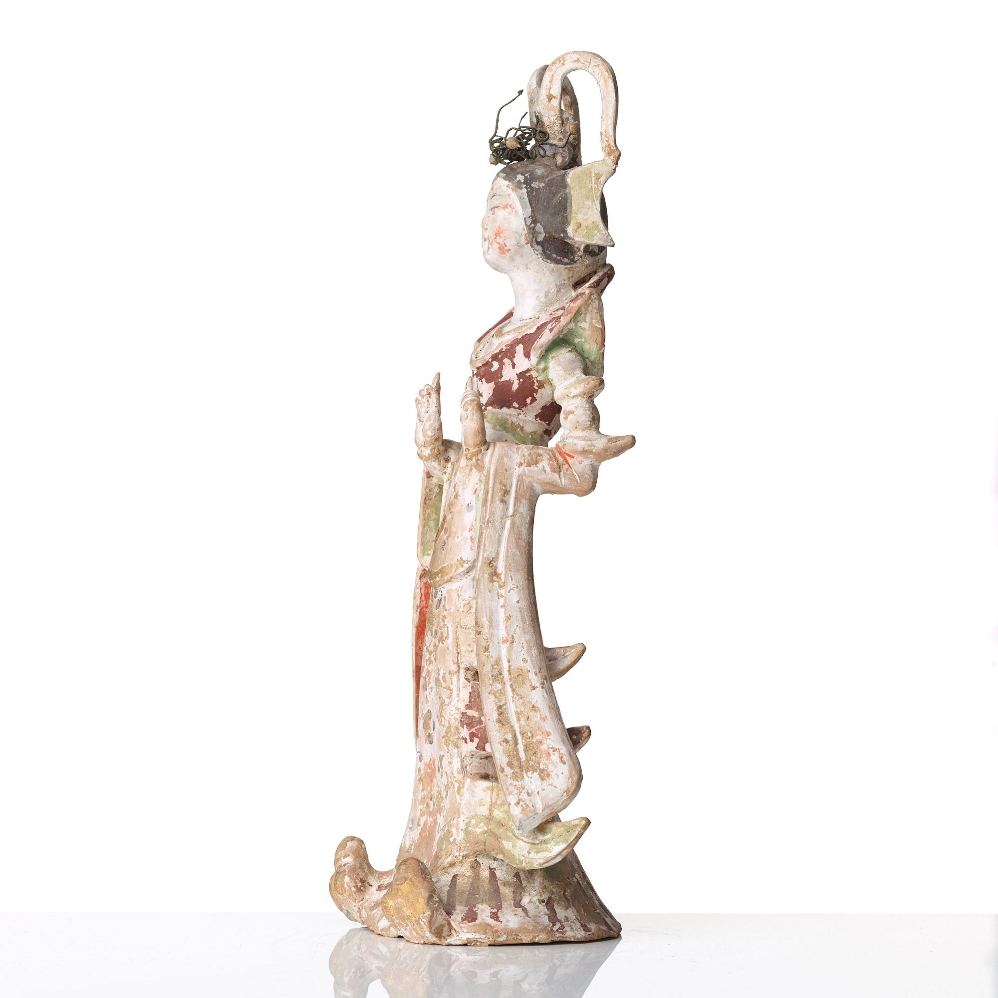 SKULPTUR, lergods. Tangdynastin (618-907).