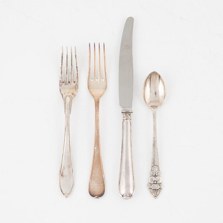 20 pieces of silver sandwish cutlery, model Swedish, GAb, Stockholm, 1956-58.