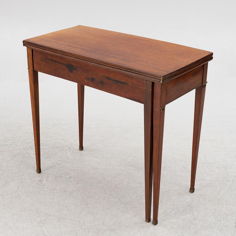 A late Gustavian games table, circa 1800.